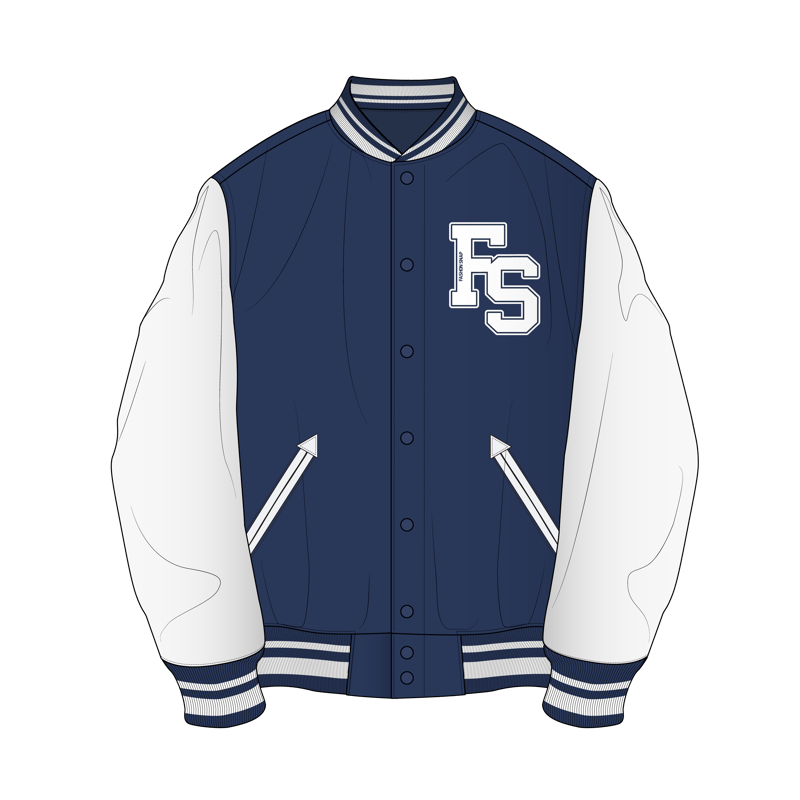 カレッジジャケット(college jacket)のイラスト