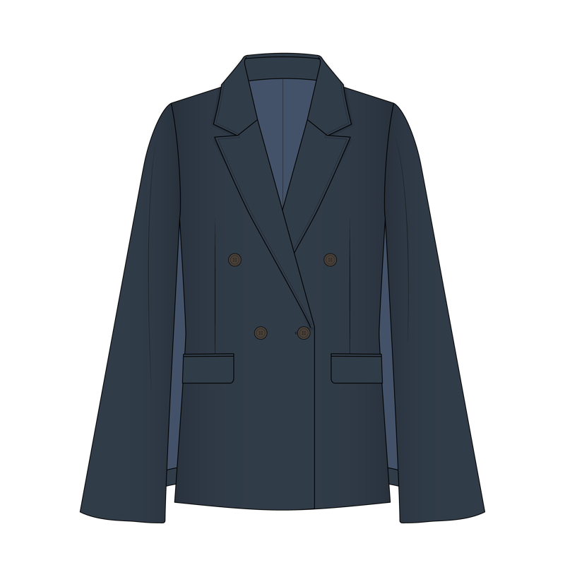 ケープジャケット(cape jacket)のイラスト