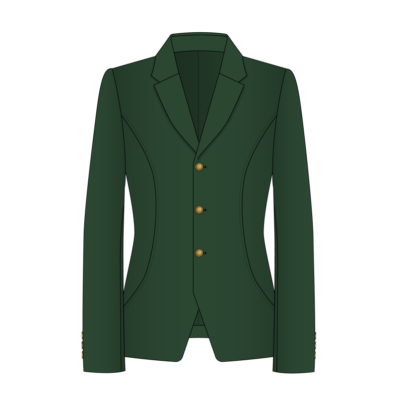 サドルジャケット(saddle jacket,riding jacket)のイラスト