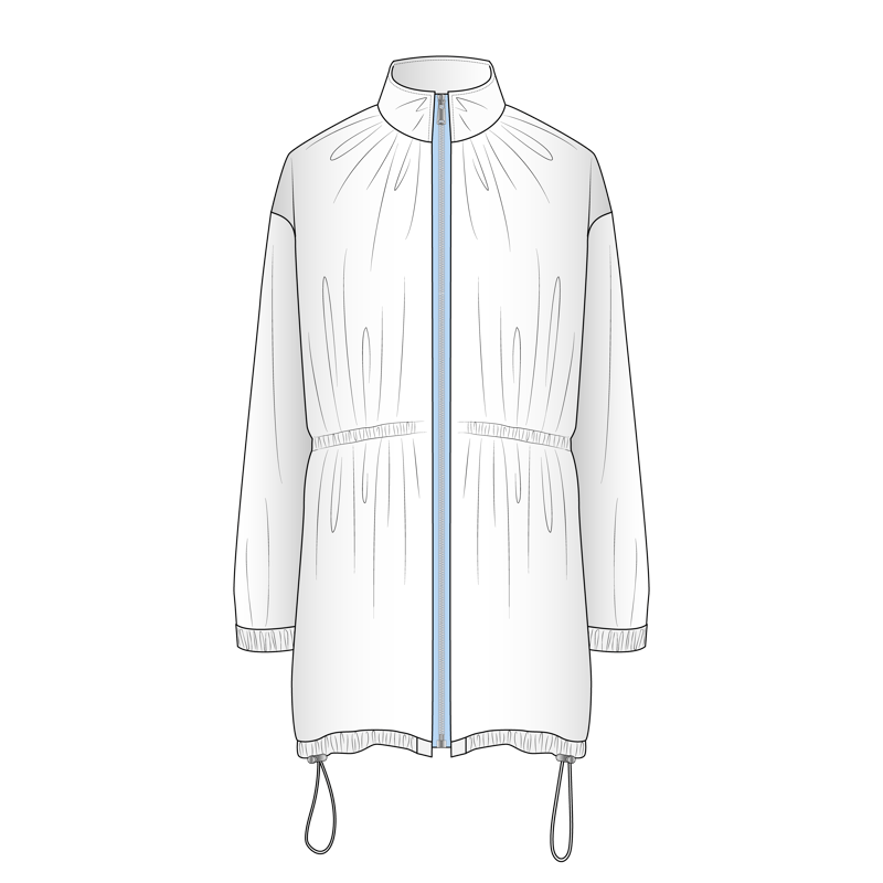 シャーリングブルゾン(shirring blouson)のイラスト