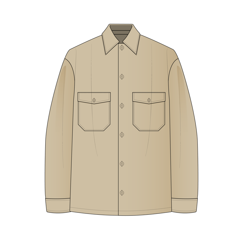 シャツジャケット(shirt jacket)のイラスト