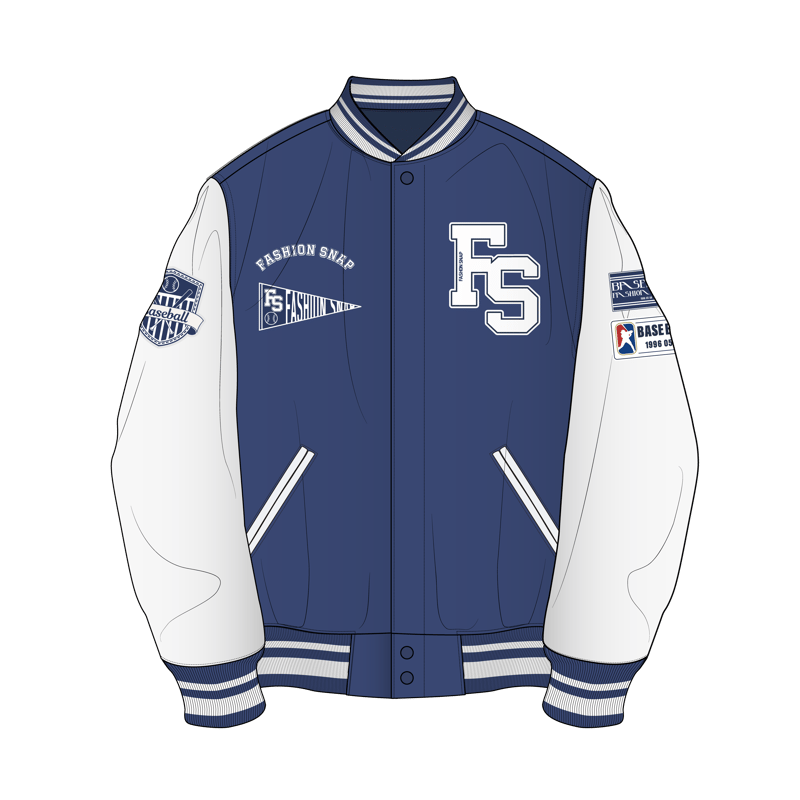 スタジャン(stadium jumper,Award jacket)のイラスト