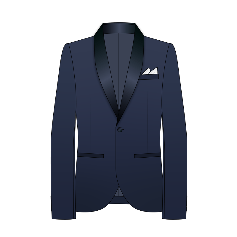 タキシード(tuxedo,dinner jacket)のイラスト