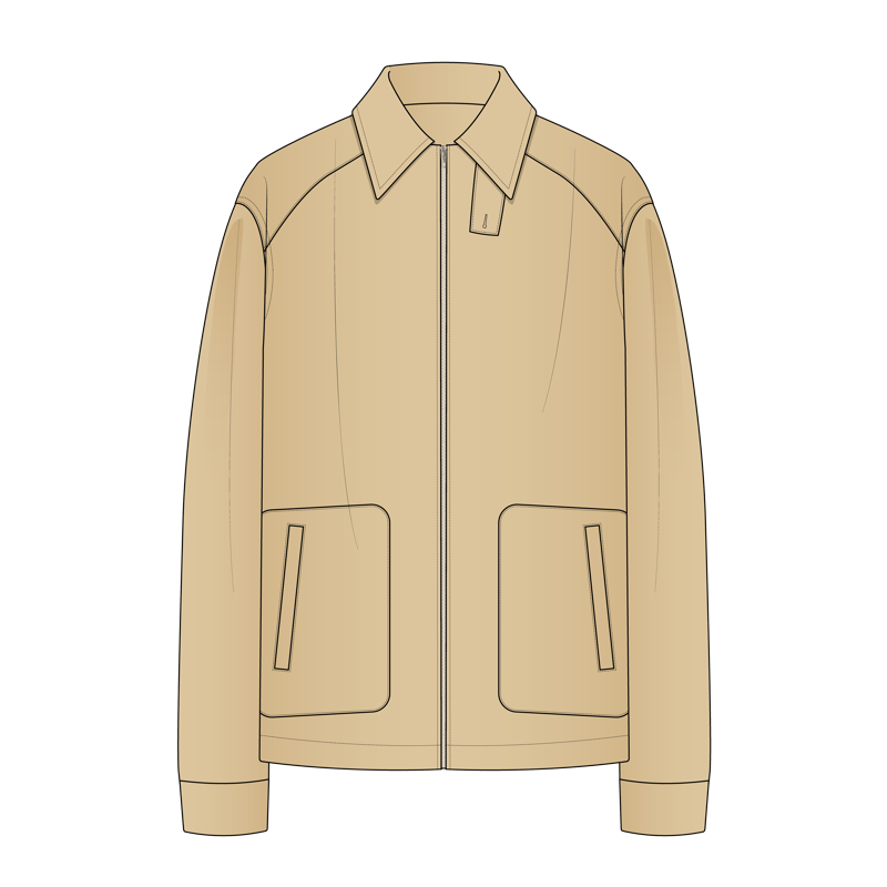 ドリズラージャケット(drizzler jacket,swing top)のイラスト