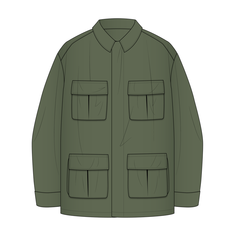 トロピカルコンバットジャケット(tropical combat jacket)のイラスト