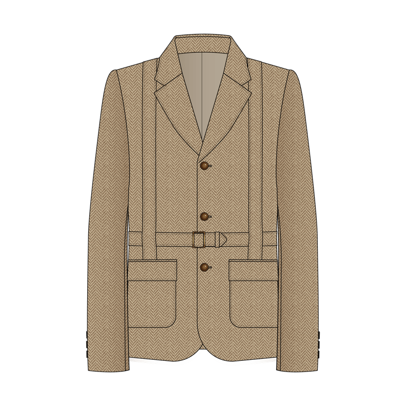 ノーフォークジャケット(norfolk jacket)のイラスト
