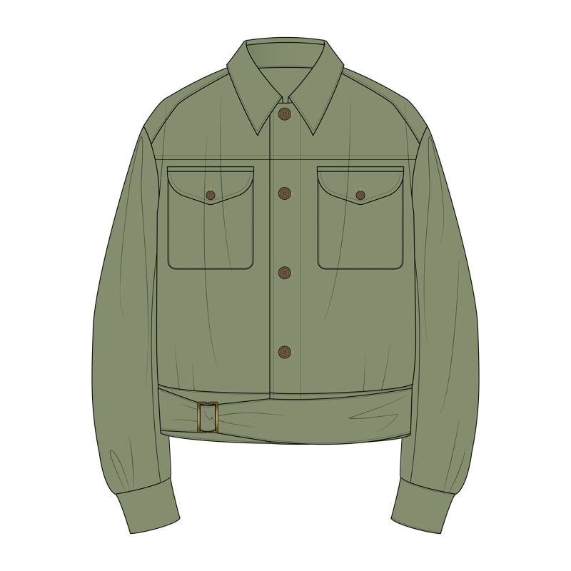 バトルジャケット(battle jacket)のイラスト