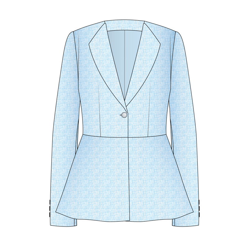 ペプラムジャケット(peplum jacket)のイラスト