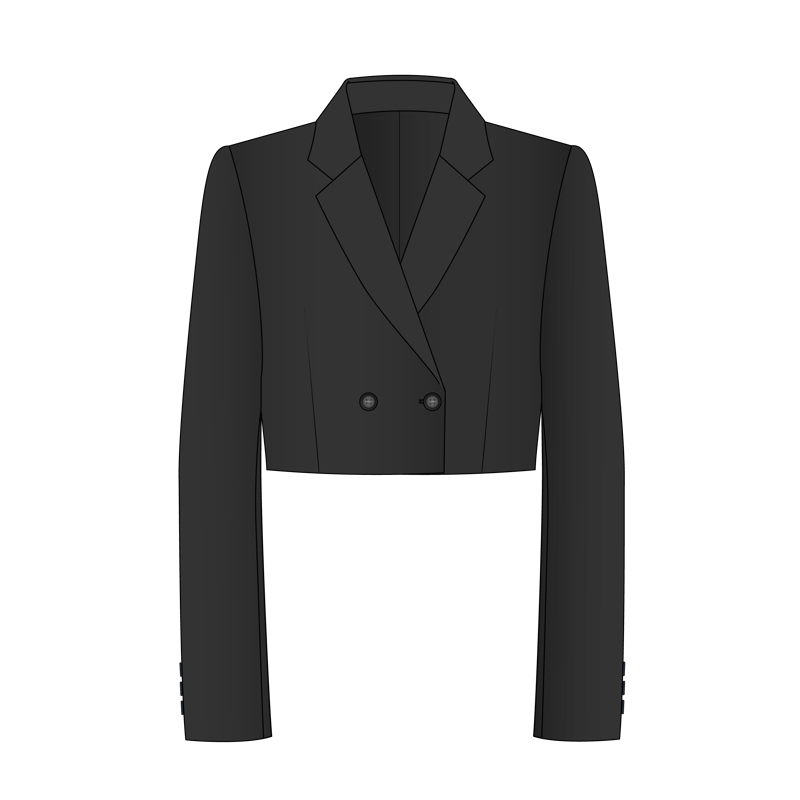 ミッドリフジャケット(midriff jacket)のイラスト