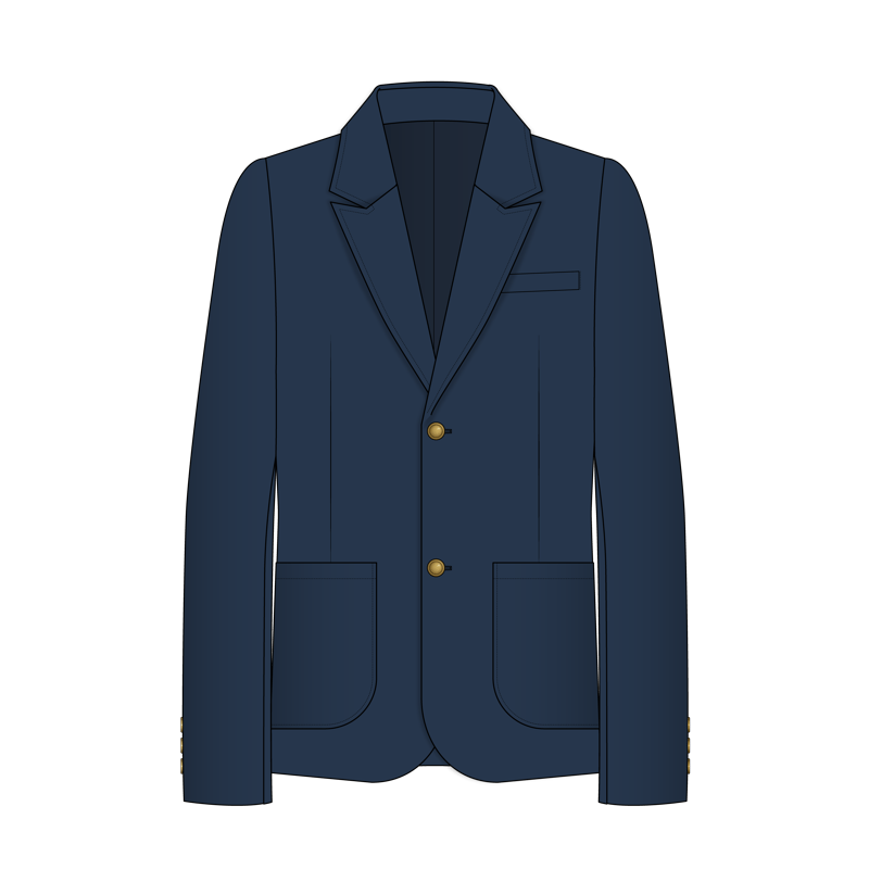 紺ブレ(navy blazer)のイラスト