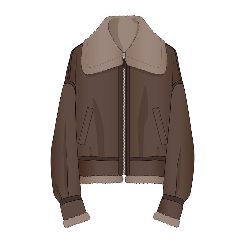 ボマージャケット(bomber jacket)のイラスト