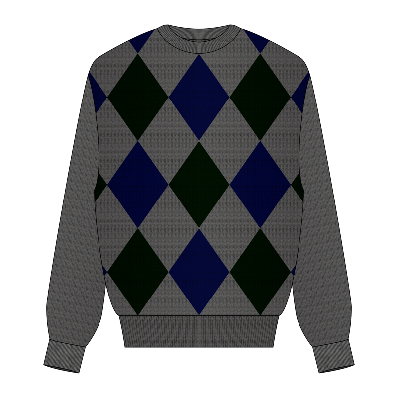 アーガイルセーター(argyle sweater)のイラスト