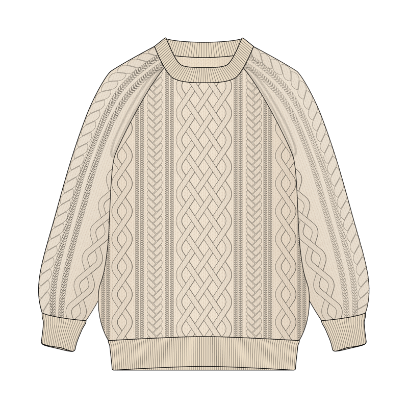 アランセーター(aran sweater,irish sweater)のイラスト