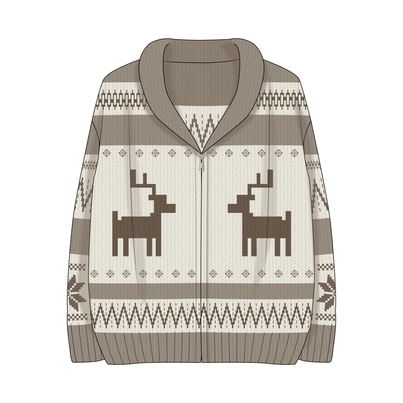 カウチンセーター(cowichan sweater)のイラスト
