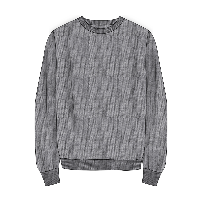 ファインゲージセーター(fine gauge sweater,high gauge sweater)のイラスト