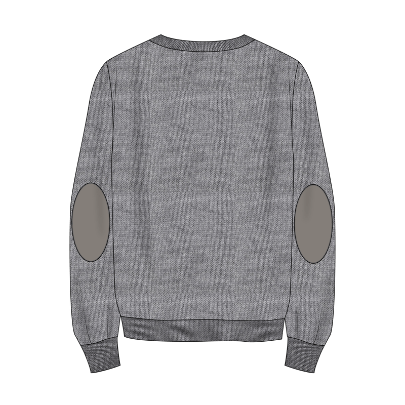 パッチドセーター(patched sweater)のイラスト