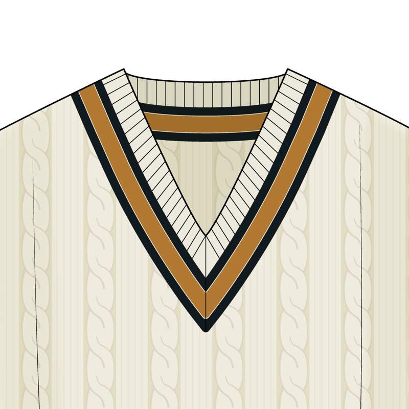 Vネック(V neck)のイラスト