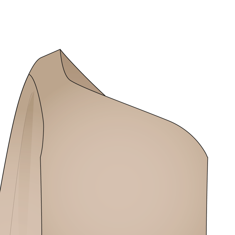 オブリークネック(oblique neck)のイラスト