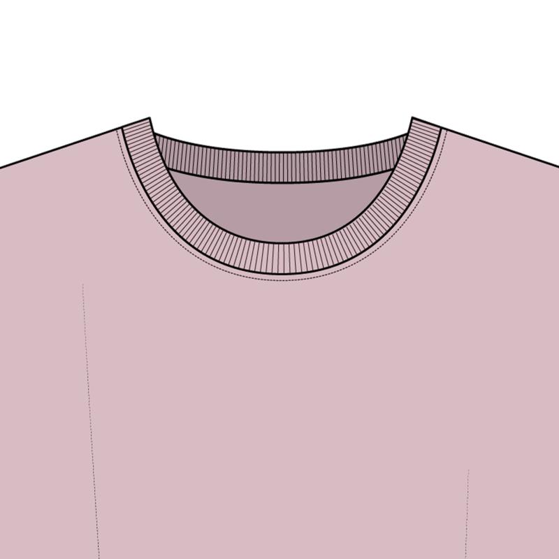 クルーネック(crew neck)のイラスト