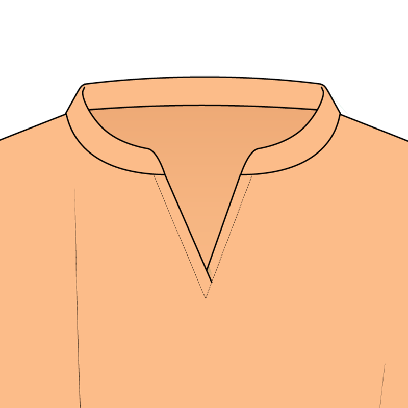 クロスオーバーVネック(crossover V neck)のイラスト