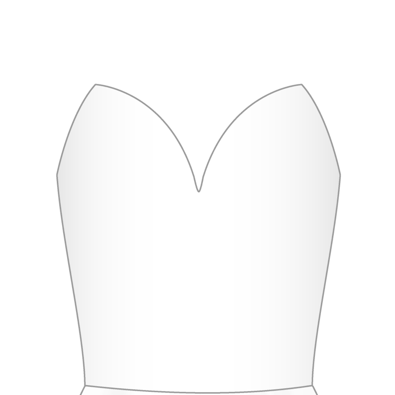 ストラップレスネック(strapless neck)のイラスト