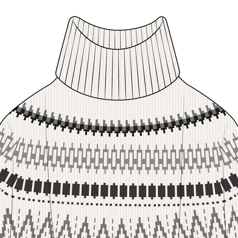 ロールネック(roll neck)のイラスト