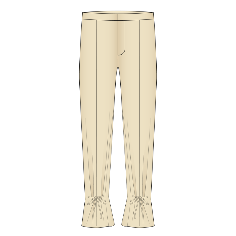 アンクルタイドパンツ(ankle tied pants)のイラスト