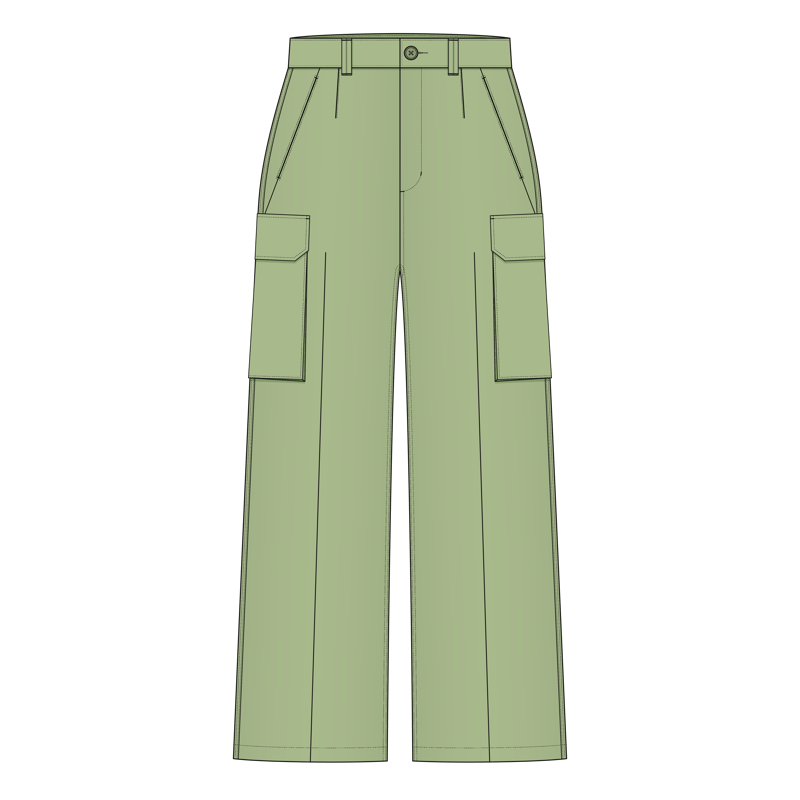 カーゴパンツ(cargo pants)のイラスト