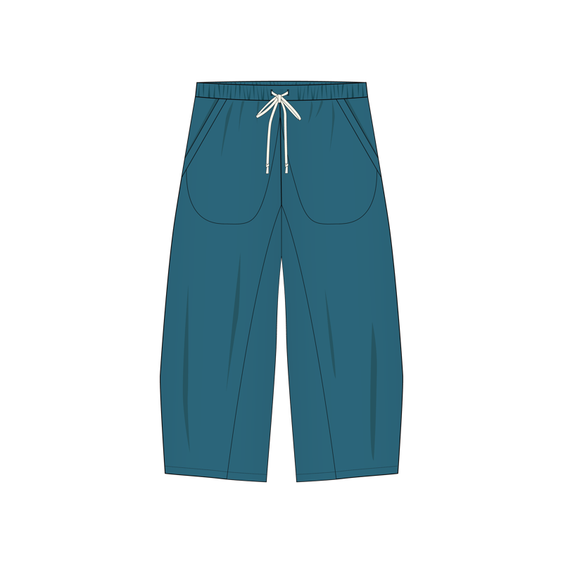 カーフレングスパンツ(calf length pants,midi pants)のイラスト