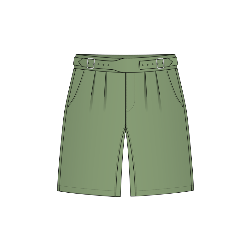 グルカショーツ(gurkha shorts,British army shorts)のイラスト