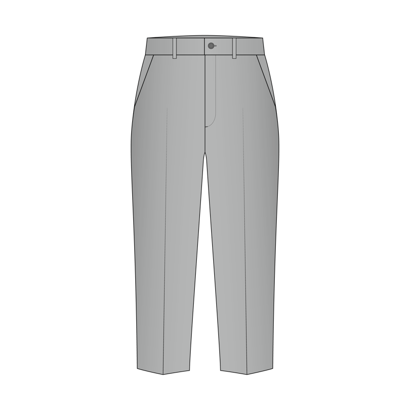 クロップドパンツ(cropped pants,cropped pants)のイラスト