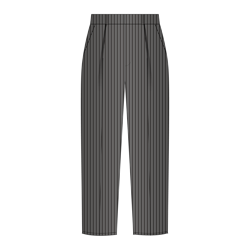 コールパンツ(striped pants)のイラスト
