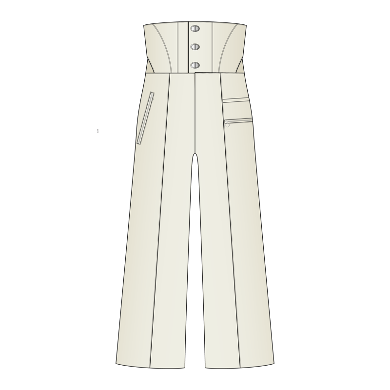 コルセットパンツ(corset pants)のイラスト
