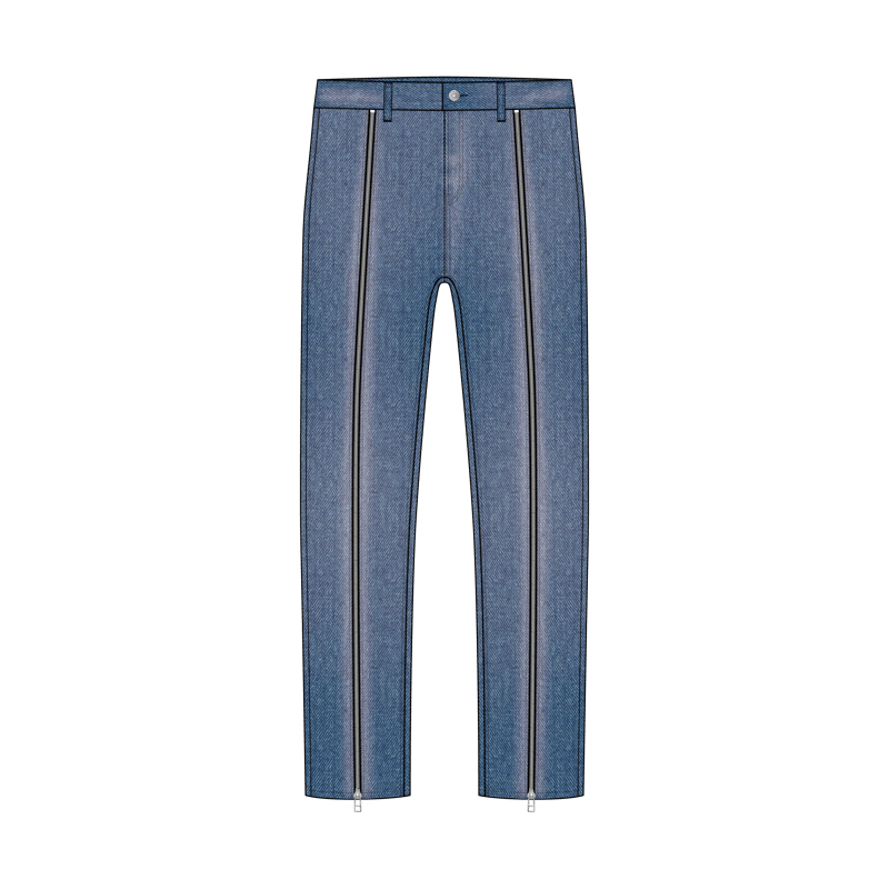 ジップパンツ(zip pants)のイラスト