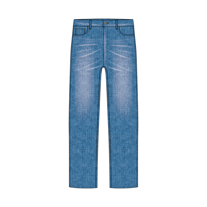 ストーンウォッシュデニム(stone wash denim)のイラスト