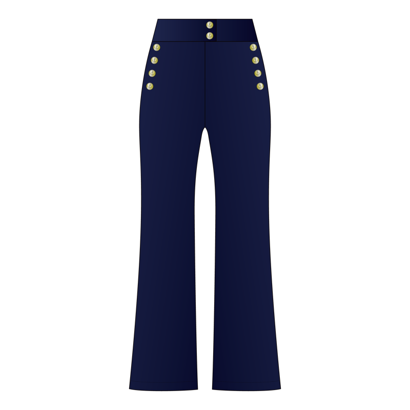 セーラーパンツ(sailor pants,marine pants)のイラスト
