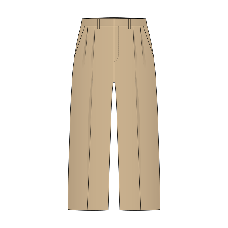 タックパンツ(tuck pants)のイラスト