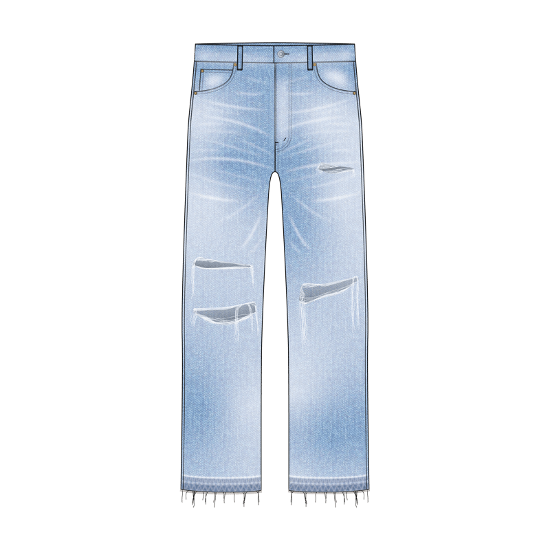 ダメージジーンズ(damage jeans)のイラスト