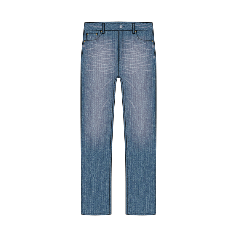 デニムパンツ(denim pants)のイラスト