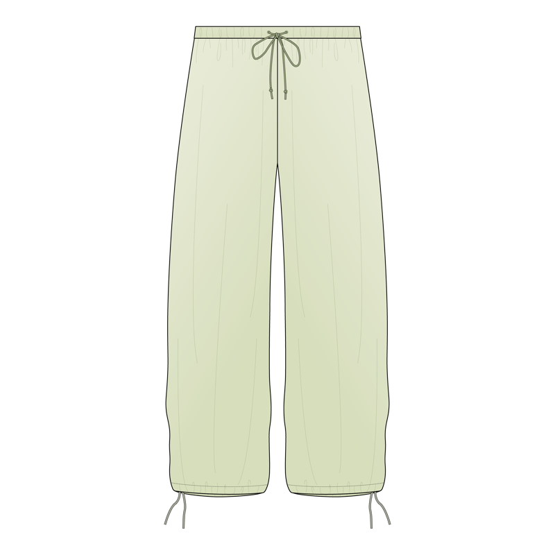 パラシュートパンツ(parachute pants,paratrooper pants)のイラスト