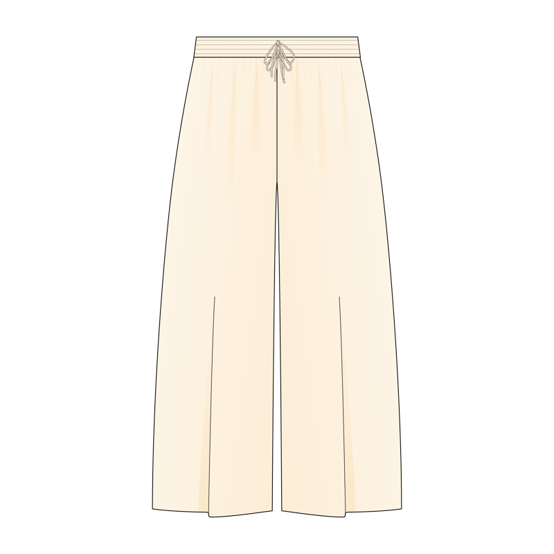 パラッツォパンツ(palazzo pants)のイラスト