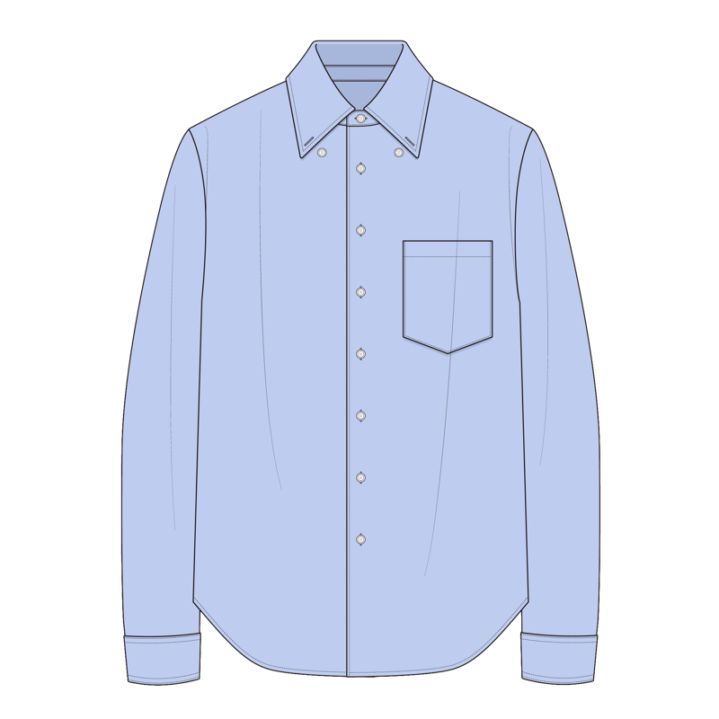 オーバーシャツ(over shirt)のイラスト