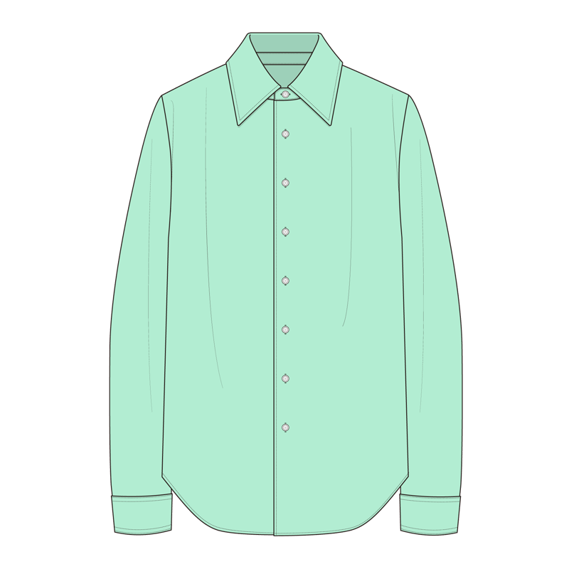 カラーシャツ(color shitr,colored shirt)のイラスト
