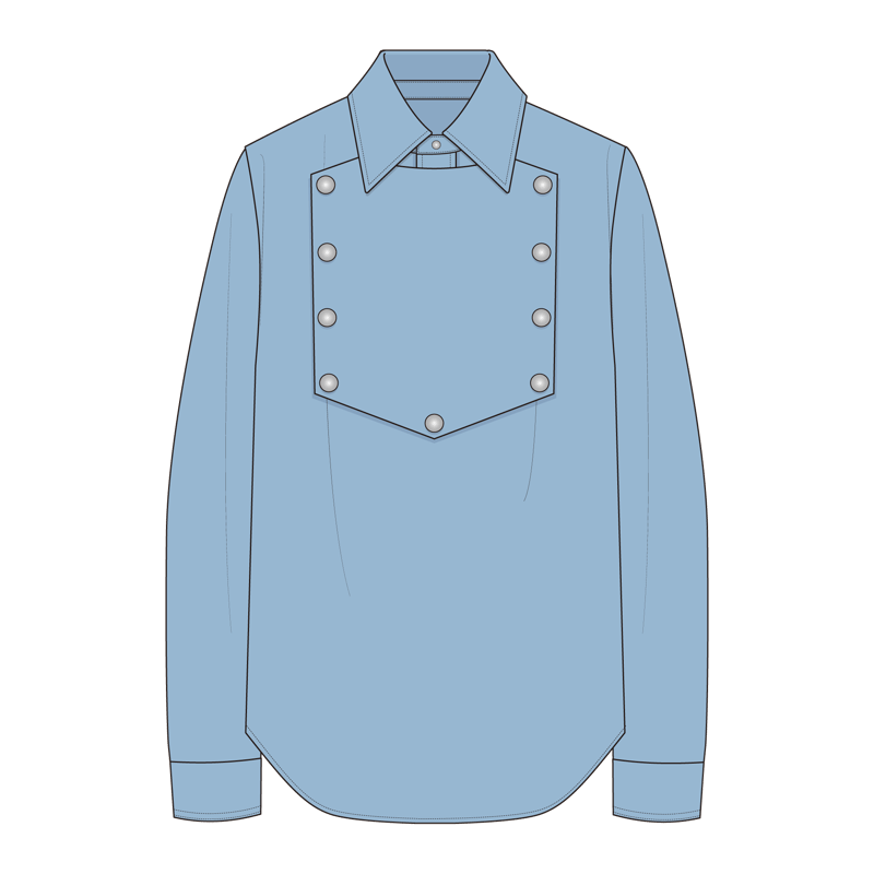 キャバルリーシャツ(cavalry shirt)のイラスト