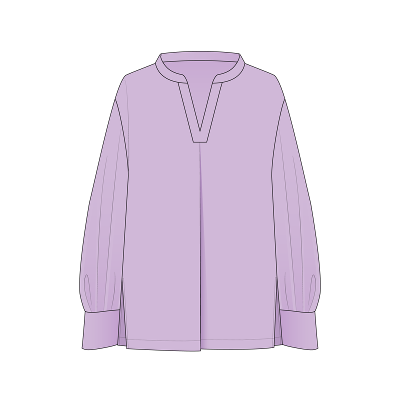 タックインブラウス(tuck in blouse,under blouse)のイラスト