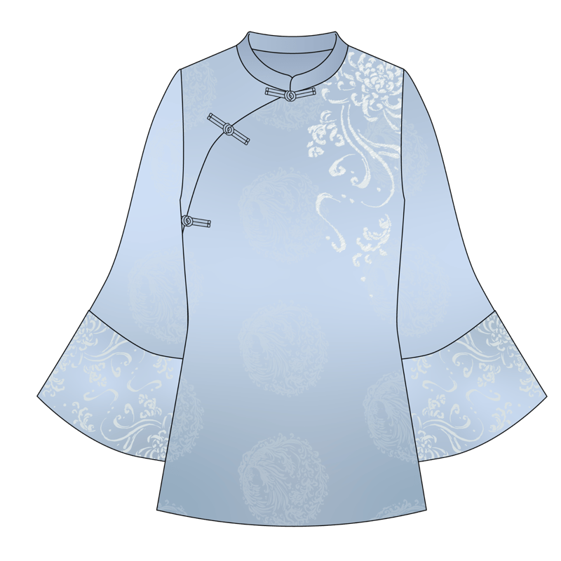 チャイナブラウス(china blouse)のイラスト