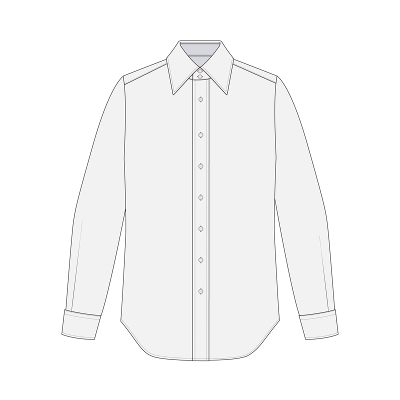 フォーマルシャツ(formal shirt)のイラスト