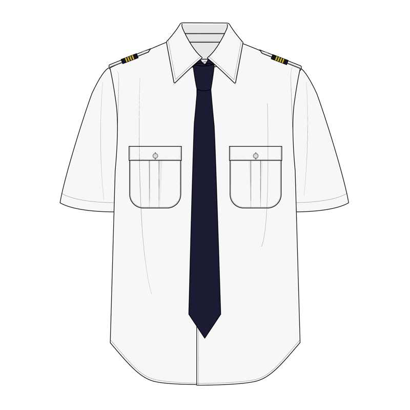 パイロットシャツ(pilot shirt)のイラスト