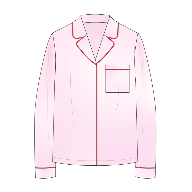 パジャマシャツ(pajamas shirt)のイラスト