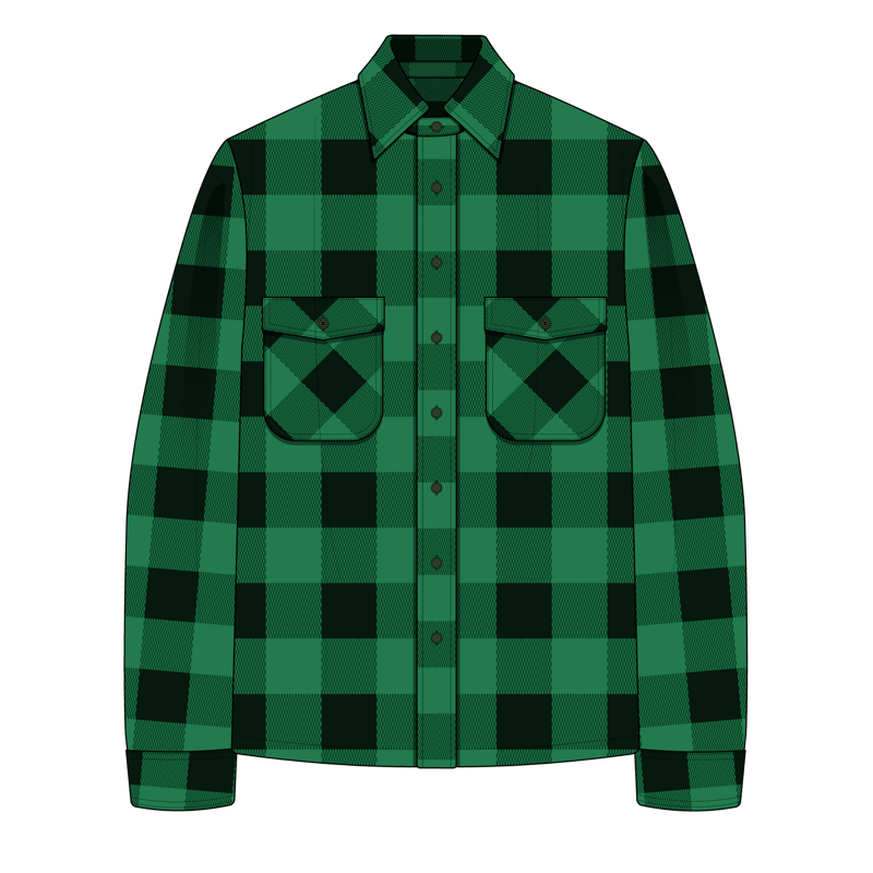 バッファローシャツ(buffalo shirt)のイラスト